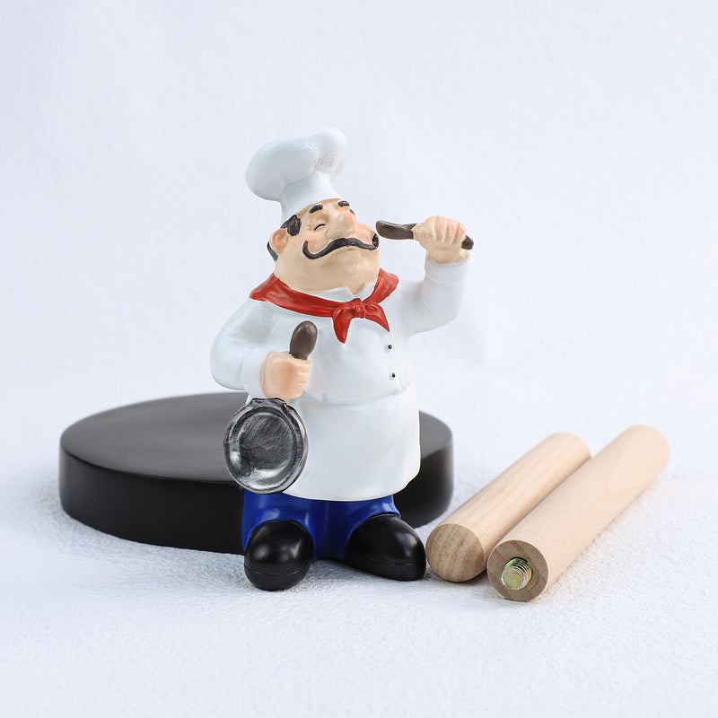 MASSJOY Chef Style Paper Towel Holder, Resin Crafts Display for Kitchen Cafe Western Restaurant Cake Shop Dessert Shop. - Image 2